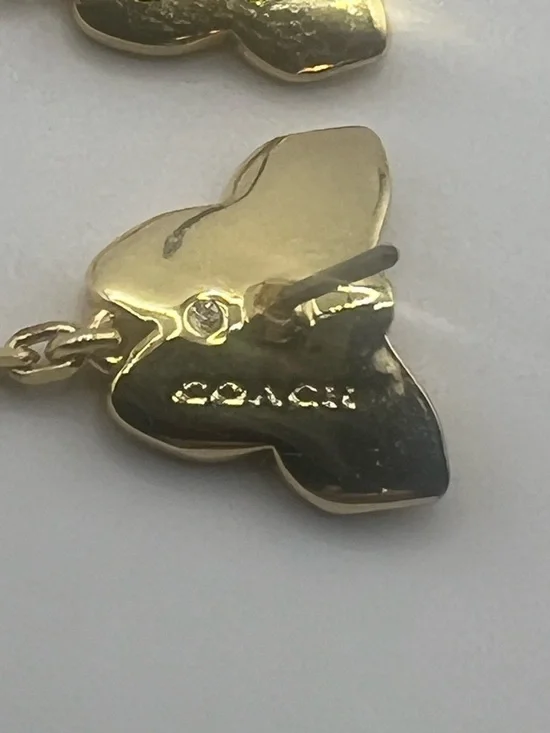 NWT Coach Butterfly Front Back Earrings Multi One Size - Picture 7 of 17